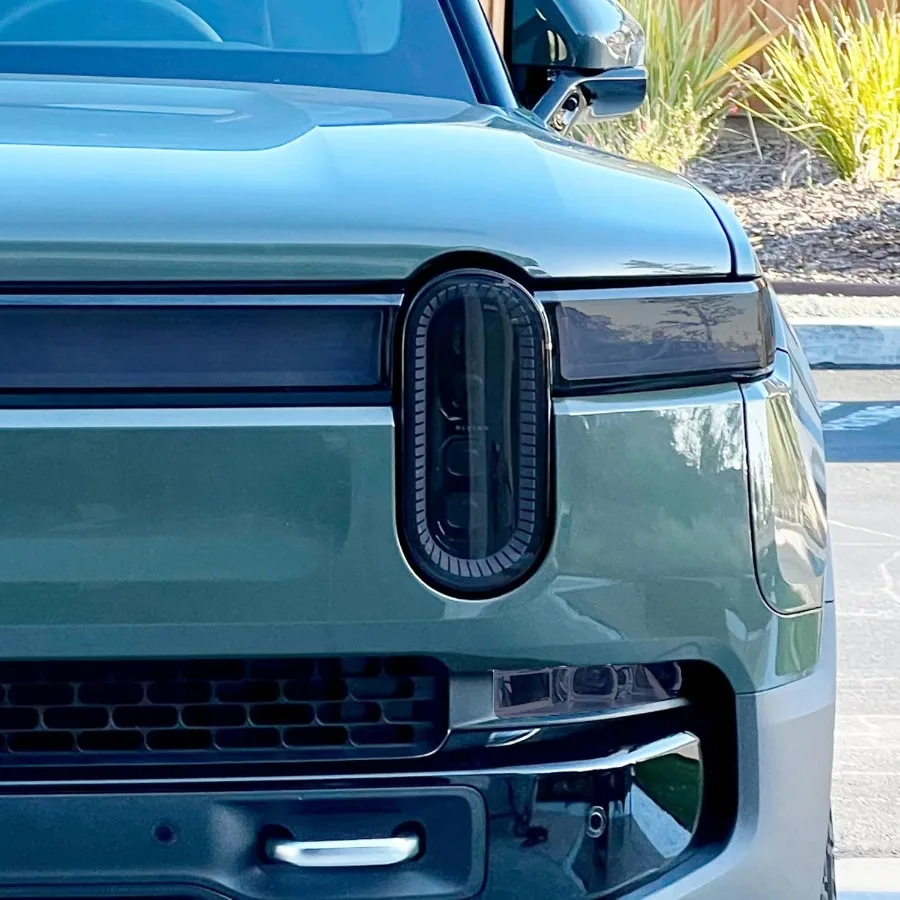 

Headlights Smoke Tint PPF for Rivian R1T Rivian R1S 20212024 Dark Smoke 30 VLT Headlamp Cover Enhance and Guard with Durable 8m