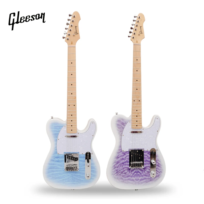 

Gleeson Hot Sale Electric Guitars Classical Maple Cloud TL Version Mahogany Body 21 Frets Guitarra