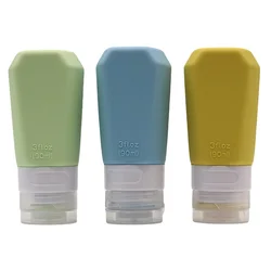 90ML 휴대용 실리콘 여행 리필 병 샴푸 로션 비누 액체 리필 빈 병 스킨 케어 제품 보관 용기