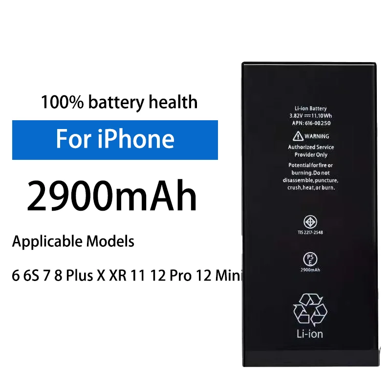 Super High Capacity 4352mAh Battery For iPhone 6 6S 7 8 Plus X XR 11 12 Pro 12 Mini