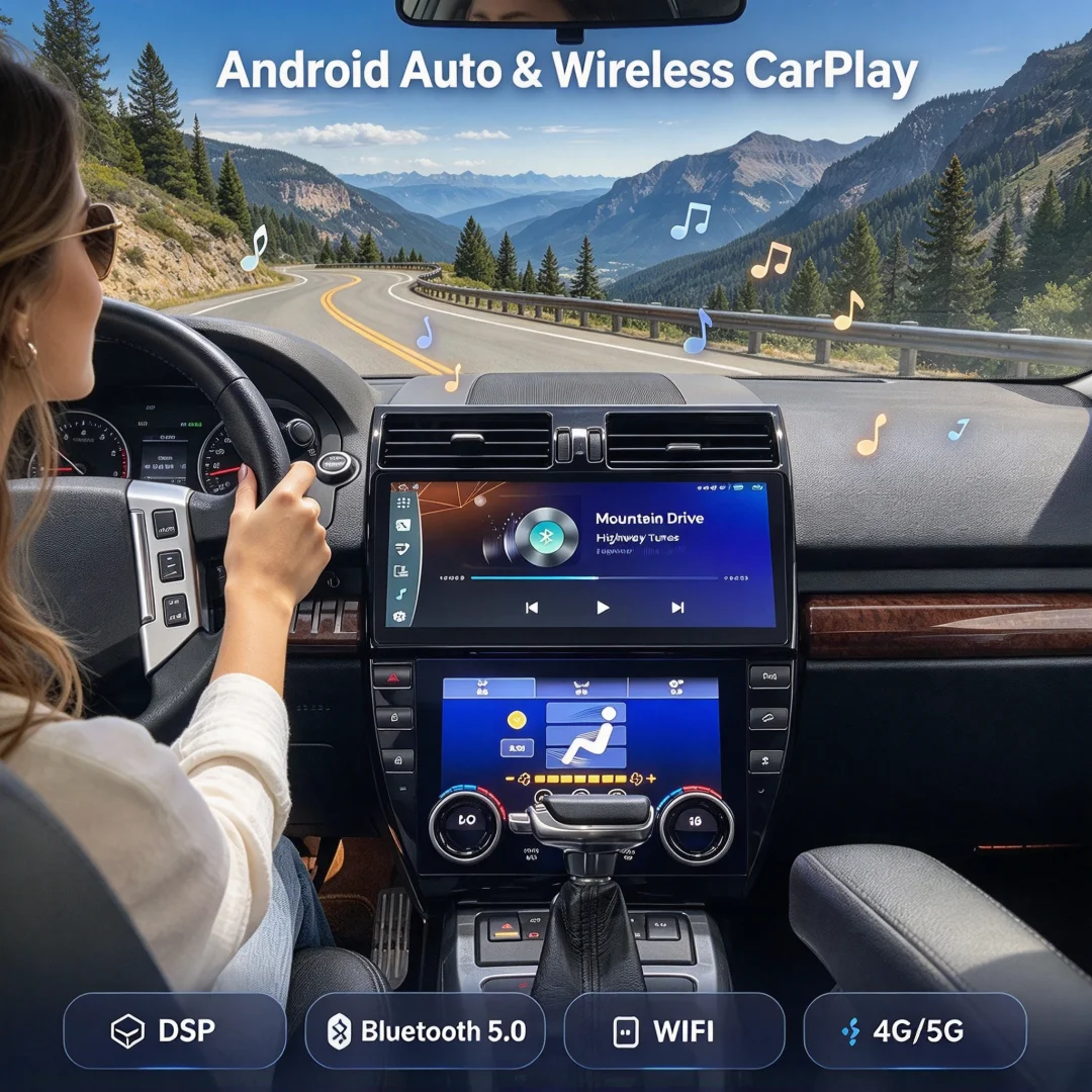 Wireless CarPlay Car Radio Android 15 For Land Rover Freelander 2 2009-2015 Multimedia Video Player GPS Navi Auto DSP HD Screen