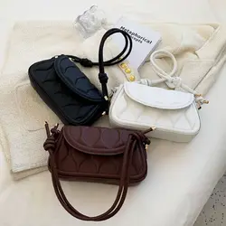 Modna torba Crossbody w czystym kolorze torba kurierska ze skóry PU o dużej pojemności