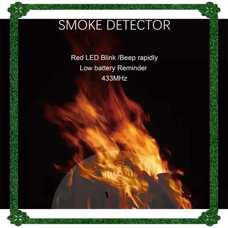 24-Hour Delivery 433Mhz Wireless Fire Alarms Smoke Detectors For Tuya WIFI GSM Home Security Alarm Systems