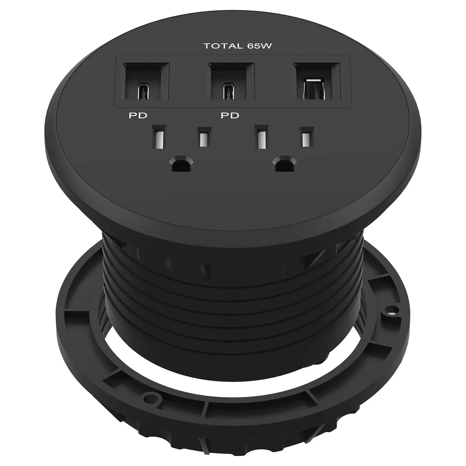 

65W GaN USB C Desktop Power Strip with 2 USB-C & USB-A, 6.5ft Cord, ETL