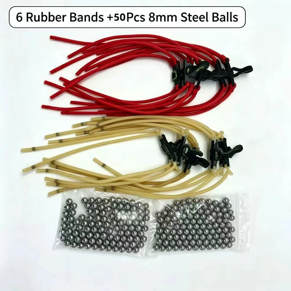 8 mm Steel Balls and Rubber Bands, Accessories for Slingshots