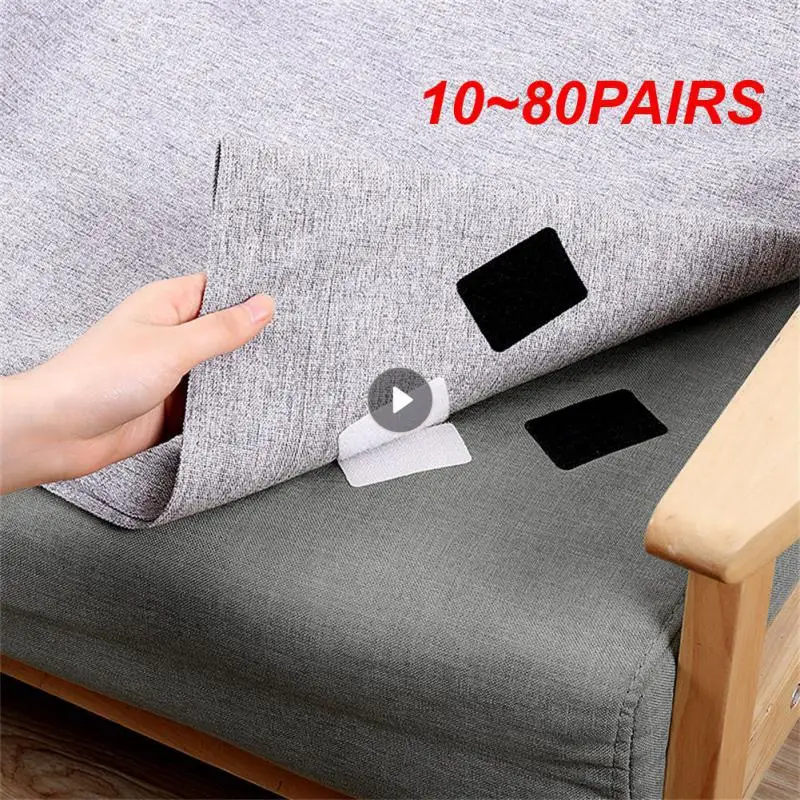 10~80PAIRS Hook And Fastener Reusable Houseware Fastener Dots Stickers Anti Slip Temperature Self Adhesive Hook