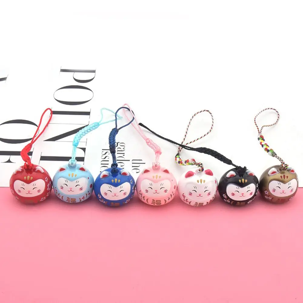 Cute Keyring Cartoon Keychain Pendant Bag Pendant Mobile Phone Strap Maneki Neko Japanese Lucky Cat Keychain Phone Charm