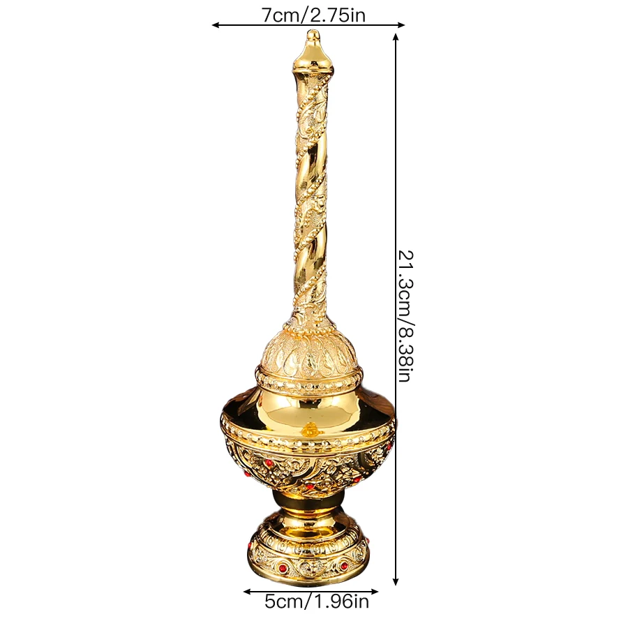 A creative metal perfume bottle, perfume vaporizer, suitable for yoga, meditation, meditation, guests.