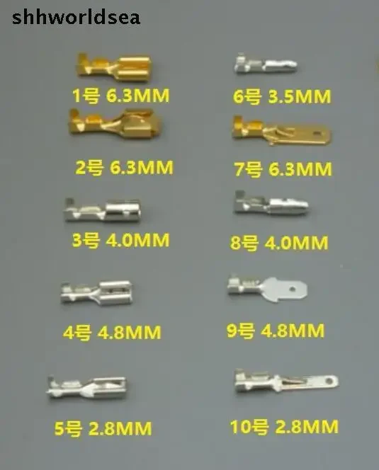 Shhworldsea 300PCS car mixedl brass splices wire Terminal Connector auto car splice crimp terminals