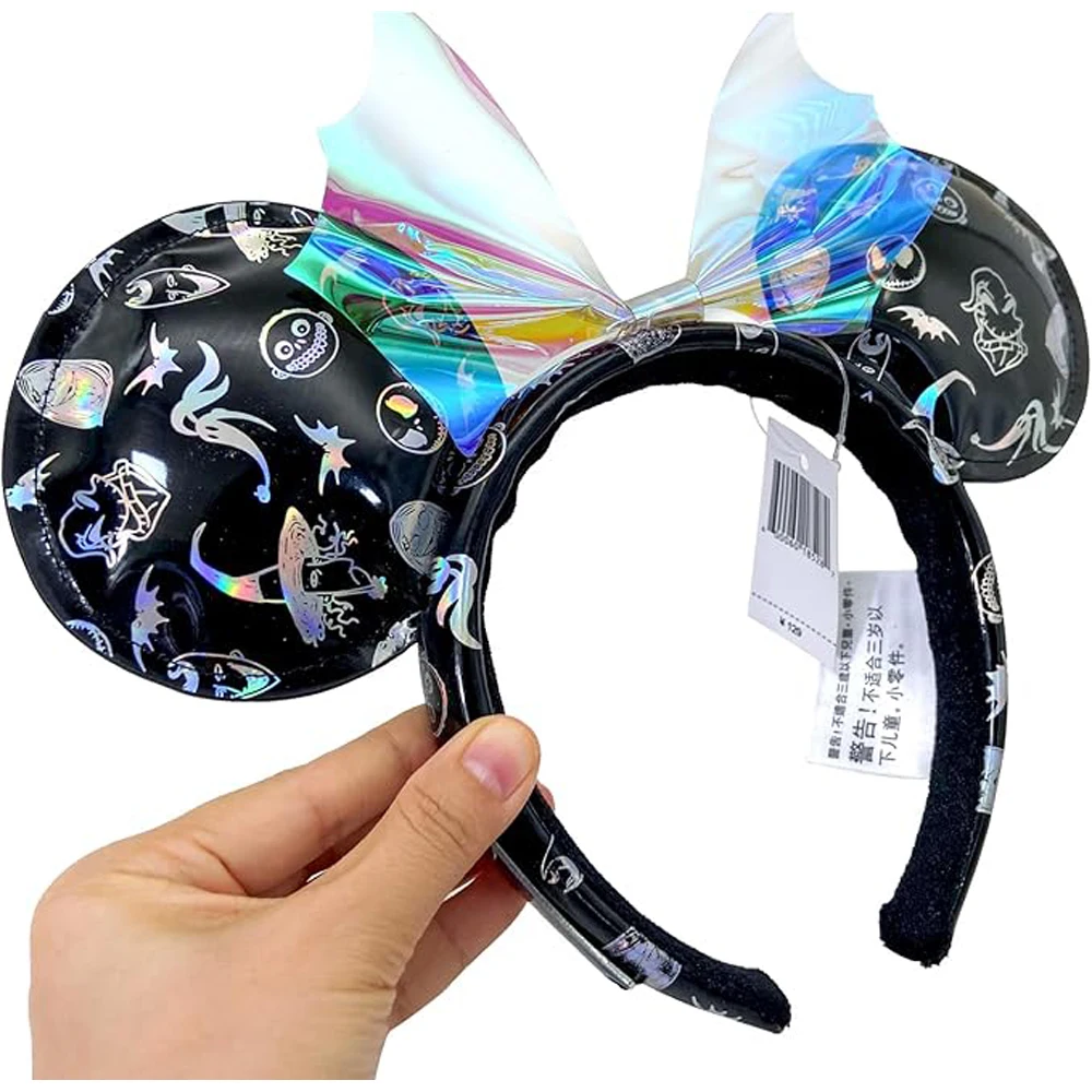 Halloween Mickey Mouse Ears Headband Cartoon Bows Headband Birthday Party Christmas Princess Cosplay Costume For Women Adult