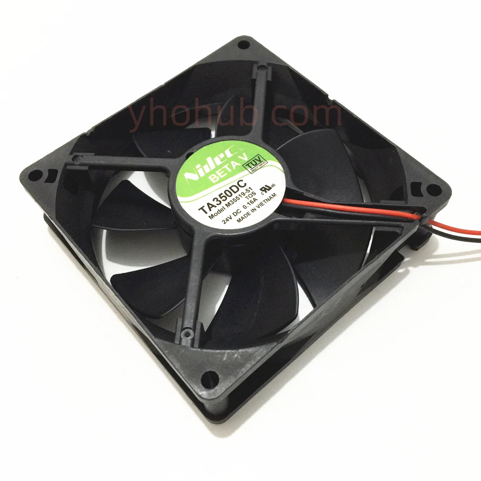 

Nidec TA350DC M35519-51 DC 24V 0.16A 90x90x25mm 2-Wire Server Cooling Fan