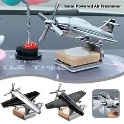 Car Aromatherapy Solar Airplane Decoration Solar Aircraft Decoration Interior Vehicle Car Ornaments Supplies J8D8