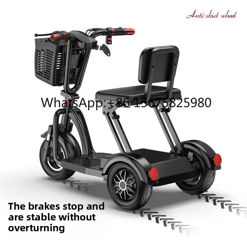 Foldable Electric Tricycle Adult S cooter for Elderly & Child Riding