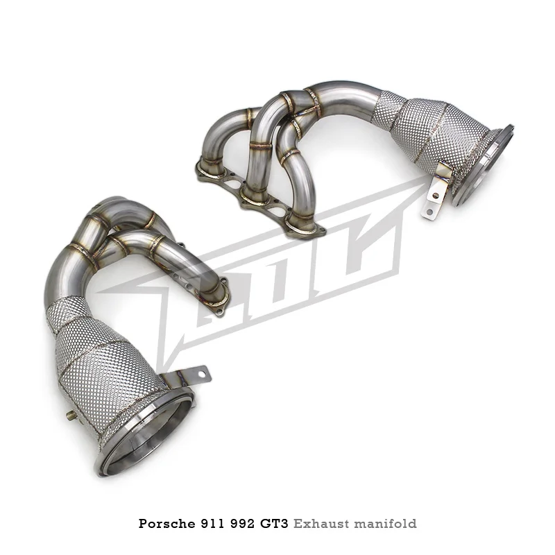 Head Section High flow Pipes Exhaust Pipes branch downpipe Exhaust Pipe with catalyst For Porsche 911 992 GT3 4.0 