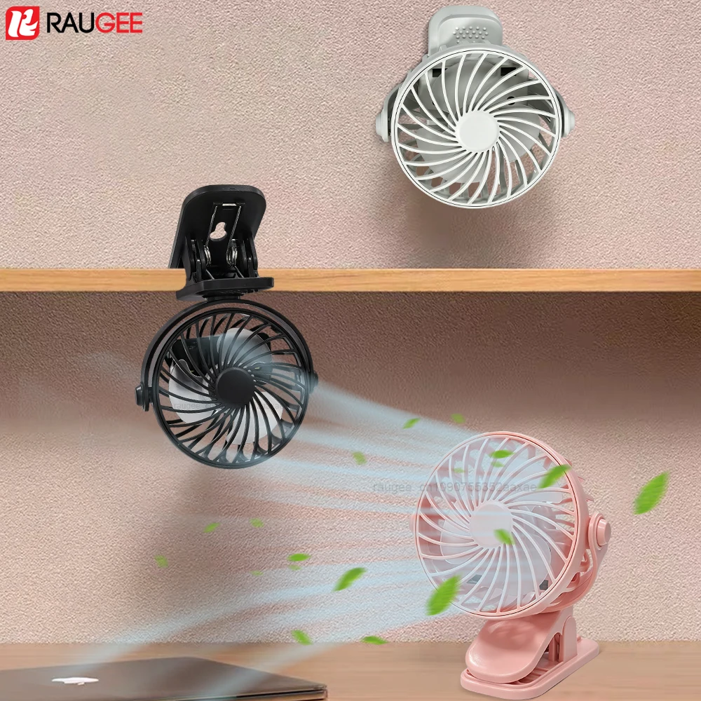 Portable Clip Fan USB Rechargeable Desktop Fan 3 in 1 Wall Mounted Fan with Night Light Air Cooler for Home Outdoor Camping