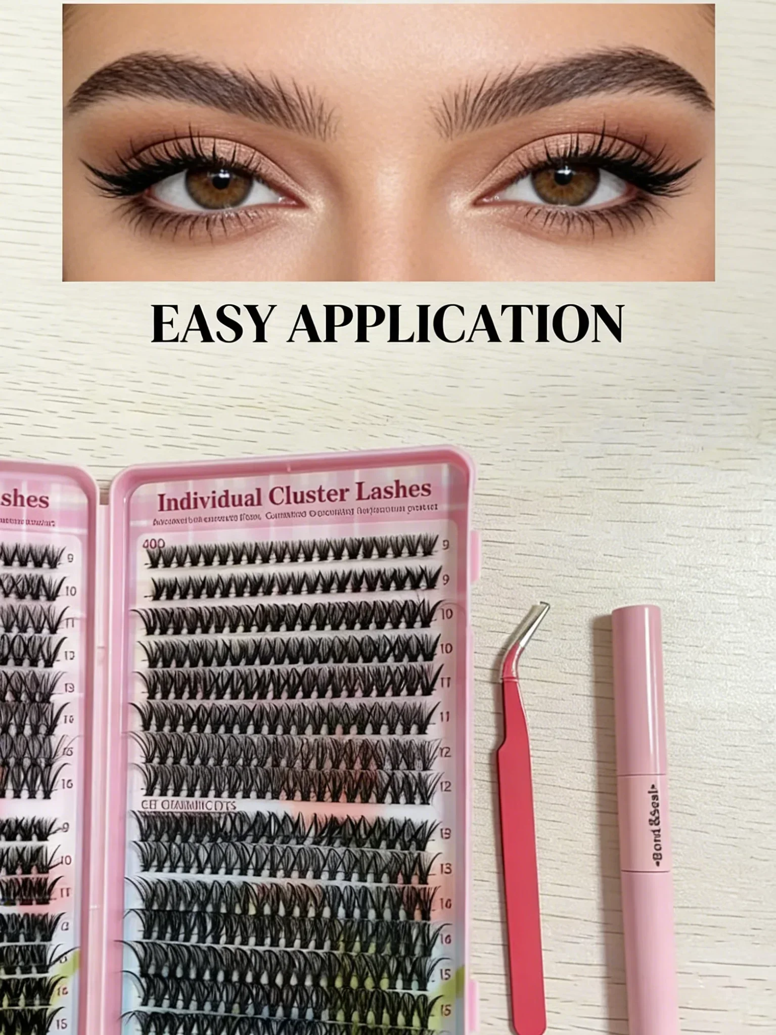 Volume Eyelashes False Lashes Book with Glue Kit 30D 40D 50D Cluster Mix American European Style Eye Makeup