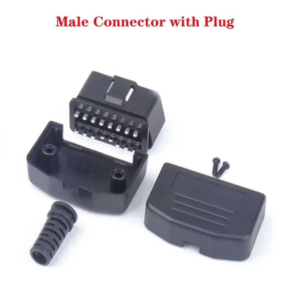 Obdii obd 16pin أنثى تمديد افتتاح كابل سيارة التشخيص واجهة موصل obd ii أنثى محول obd2 كابل الذكور