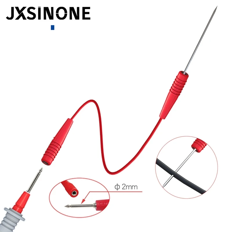 JXSINONE P1308C 20PCS Multimeter Test Leads ชุดกล้วย PlugTest Hook สายเจาะ Probe เปลี่ยนได้เข็มคลิปจระเข้