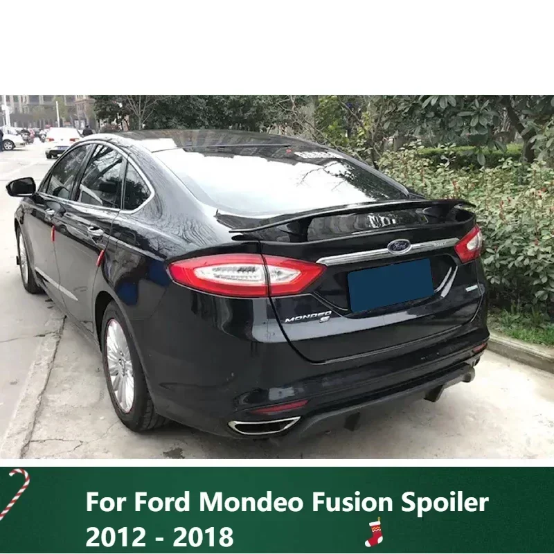 Car Trunk Spoiler ABS Plastic Rear Trunk Wing Accessories Universal Spoiler For Ford Mondeo Fusion Spoiler 2012 - 2018