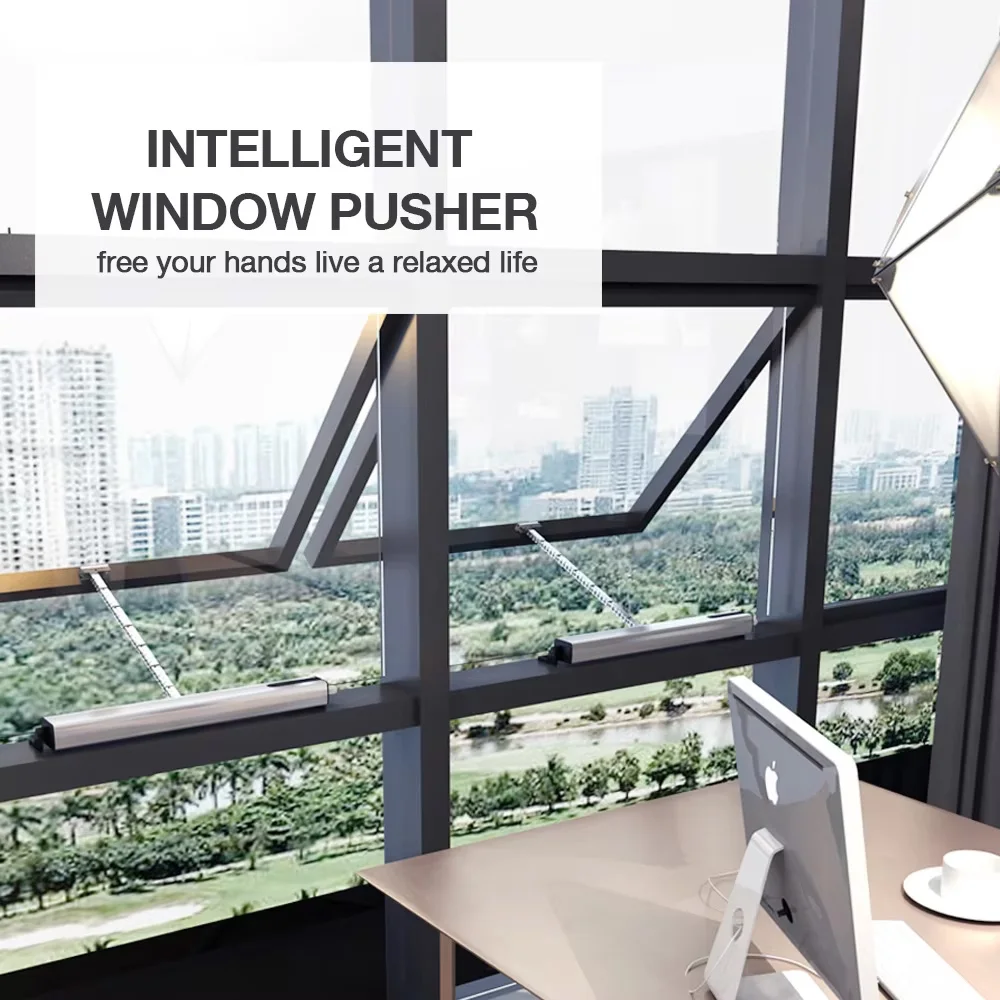 Smart Home Fensteröffner – 110–240 V Wechselstrommotor, WLAN/App/verkabelte Panel-Steuerung, Alexa und Google Assistant