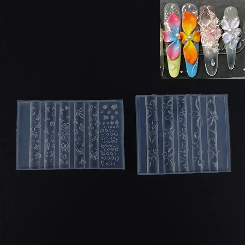 1 Stück 3D Handgeschnitzte Eisblumen-Rosen-Nagelkunst-Form aus Silikon, Niedliches Nagel-Charms-Werkzeug für Frauen, DIY Maniküre Harz-Zubehör – Detail 4