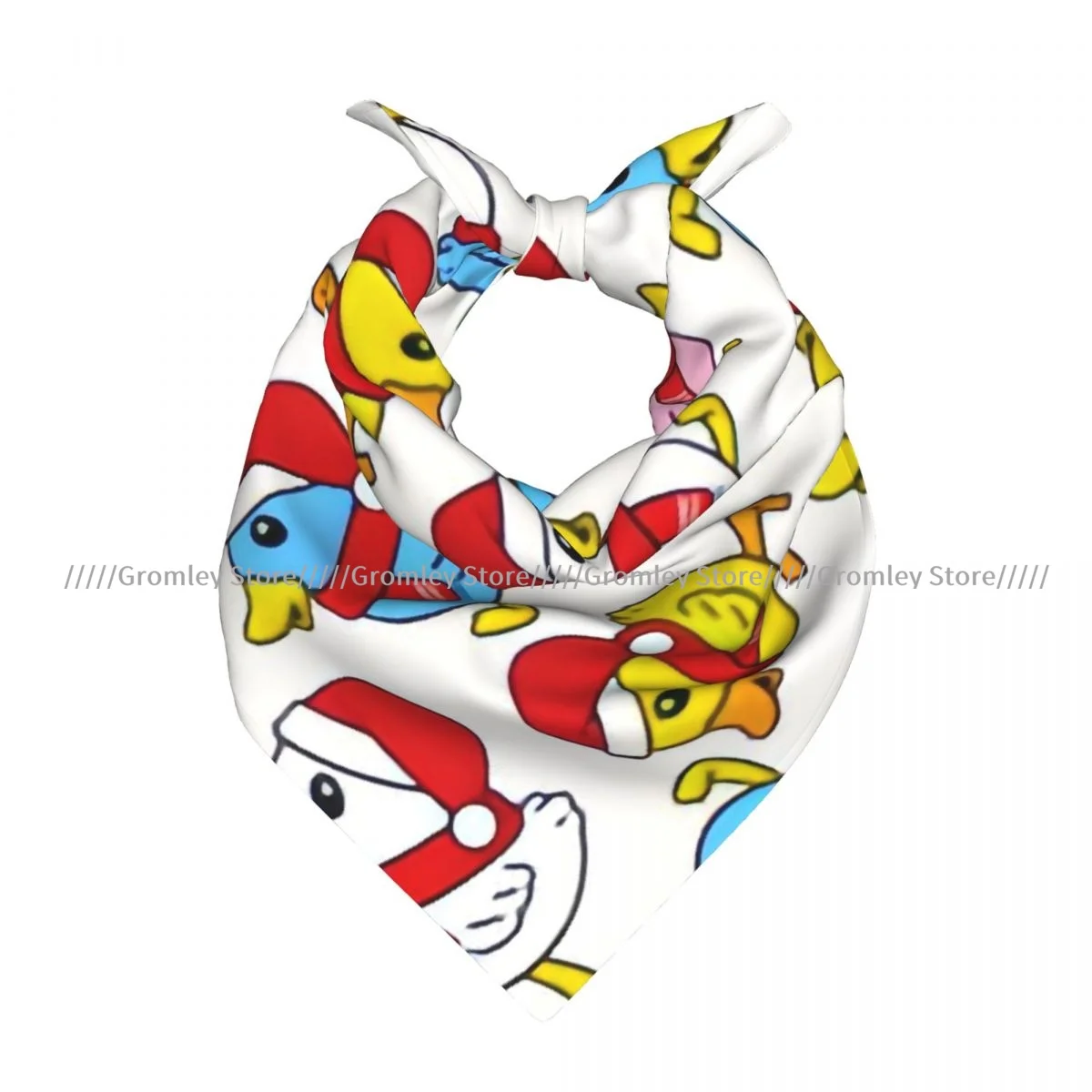 Duck Santa Claus Hat Christmas Print Square Scarf Soft Breathable Daily Kerchief