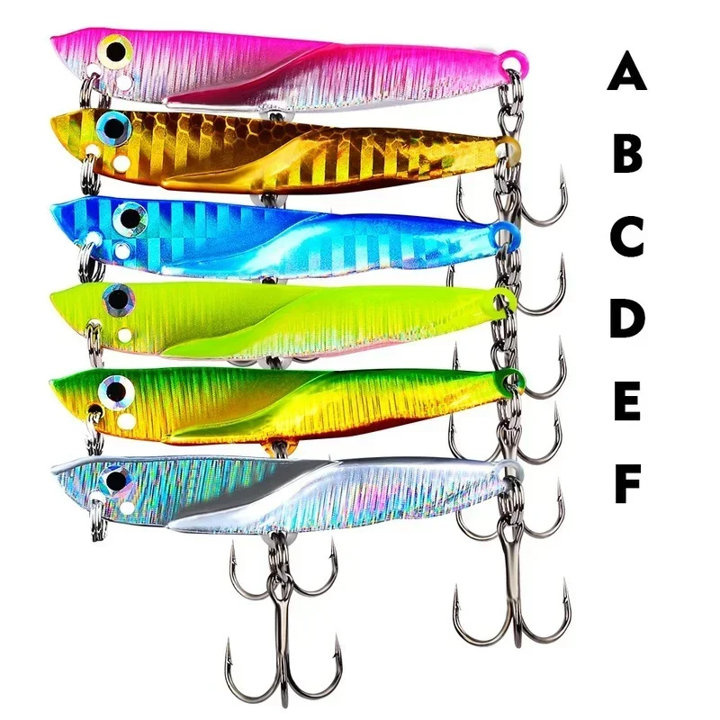 2023 Metal Vib Fishing Lure Jig Saltwater Lures Weights 11-21g Waist Reinforce Jigging Lure Bass Trout Isca Artificial