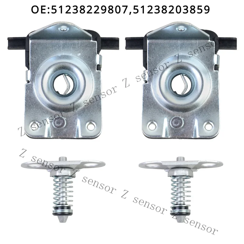 Z+ 4 Pcs  For BMW E46 E39 E52 E53 Lower  Upper Left  Right Catch Latch Hood Lock*