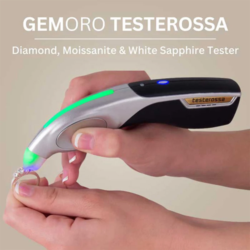 GemOro Testerossa Diamond, Moissanite & Sapphire Tester UV-F1 Technology 9 Talking Languages with UltraDock Charging Sta