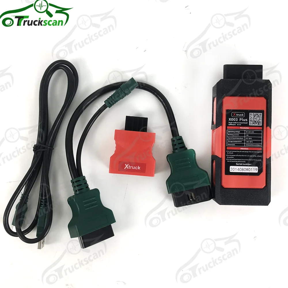 Truck Xtruck X003 plus Read Codes rasing Codes (DPF) Heavy Duty Diagnostic Tool Truck support forCum-mins inline6/7 vocom 8 pin