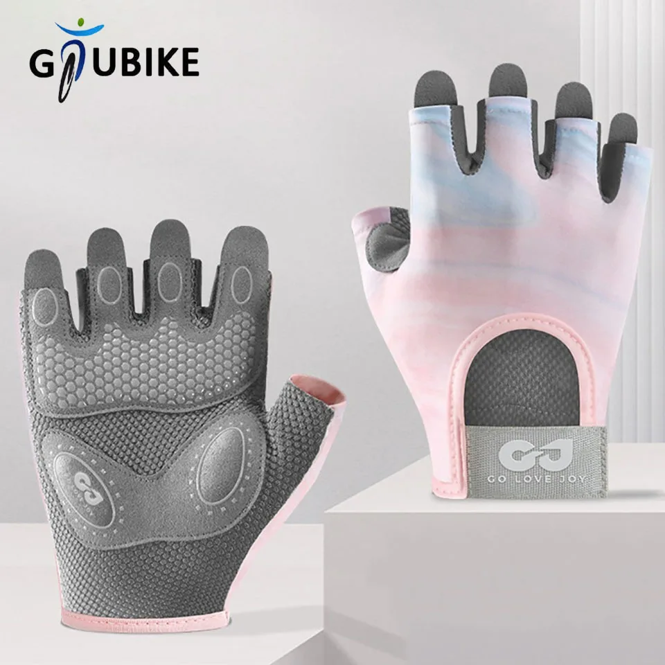 GTUBIKE Workout Gloves Men Women Gym Lifting Fitness Climbing Exercises Work Out Wrist Belt Shock Absorb Foam Pad Palm Crossfit