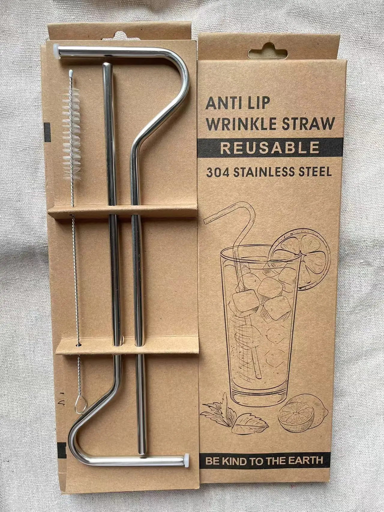 304 Stainless Steel Straw for Women, Anti-lip, Wrinkle Straw, Anti-lip, Wrinkle Straw