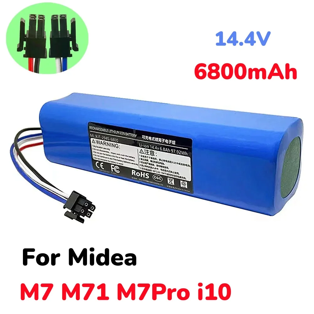 High Quality New 14.4V 6800mAh Rechargeable Battery Compatib