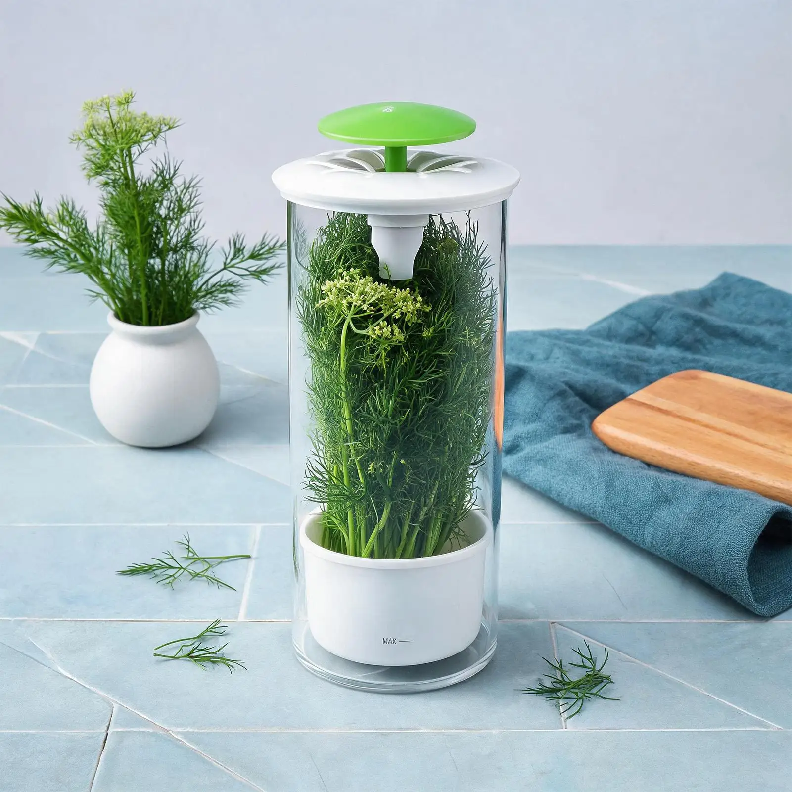 Vegetable Saver For Refrigerator Breathable Humidity Control Organizer Fridge Greens Vegetable Preserver For Cilantro Basil