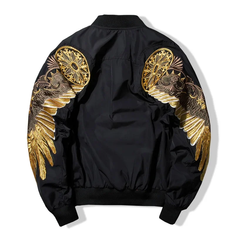 Embroidery Men's Jackets Bomber Jacket Luxury Spring Autumn Coats Boys Streetwear Costumes Hip Hop Korean Fashion