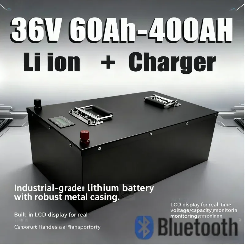 36V Deep Cycle LiFePO4 Battery 50Ah-500Ah High C Rate with Built-in BMS Fast Charging Lithium Battery for Golf Cart Solar System