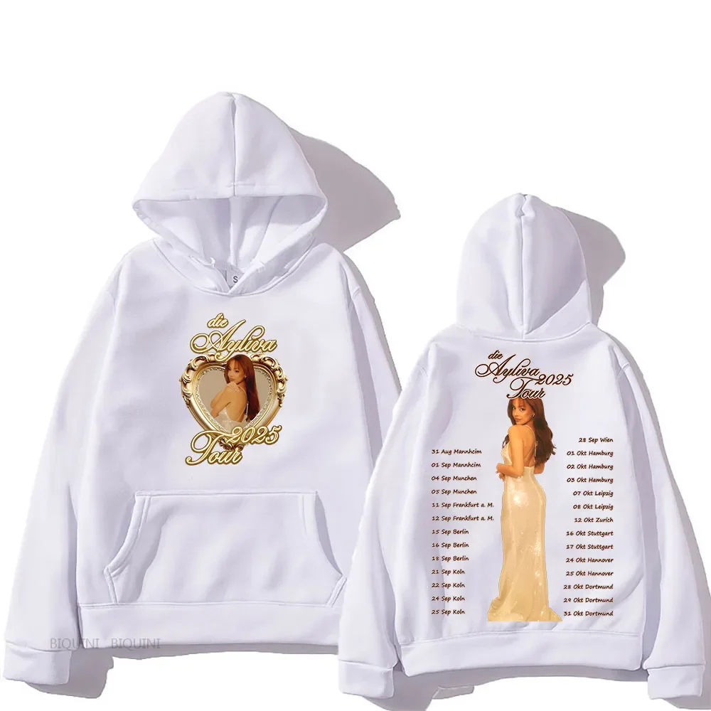 2025 Ayliva New Hooded With Hooded Aesthetic Vintage Sweatshirt Graphic Printing Hooded Clothing Ropa Mujer Hip Hop Pullovers