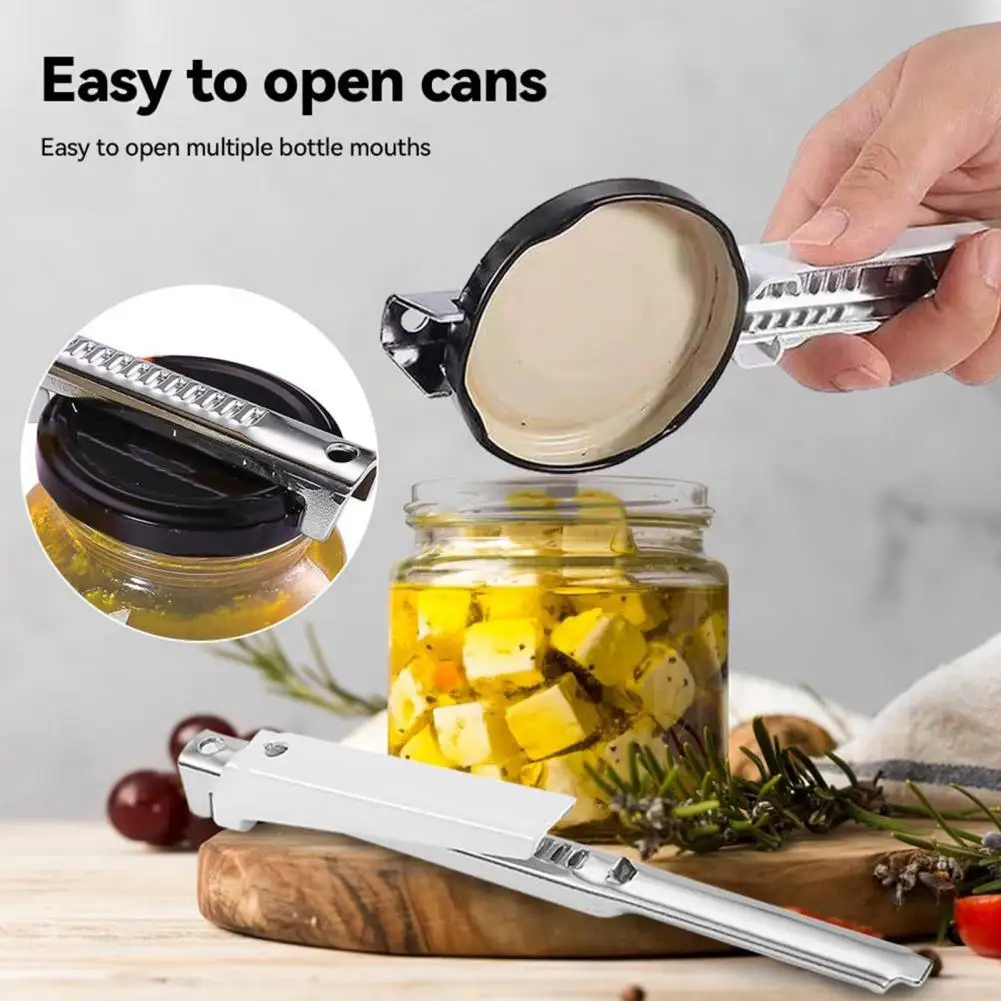 Stainless Steel Opener Rust-proof Bottle Opener Effortless Stainless Steel Jar Opener Set for Seniors for Arthritis for Elderly