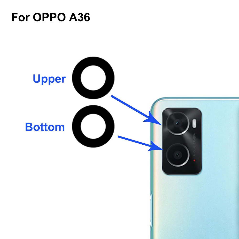 Tested Good For OPPO A36 Back Rear Camera Glass Lens High Quality For OPPO A 36 Master Replacement Parts OPPOA36