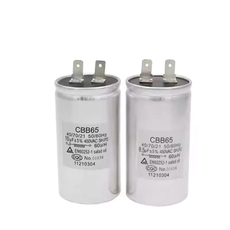 CBB65 10uf 8.5uf 450V 60UH is suitable for fully automatic washing machine capacitors (single plug)