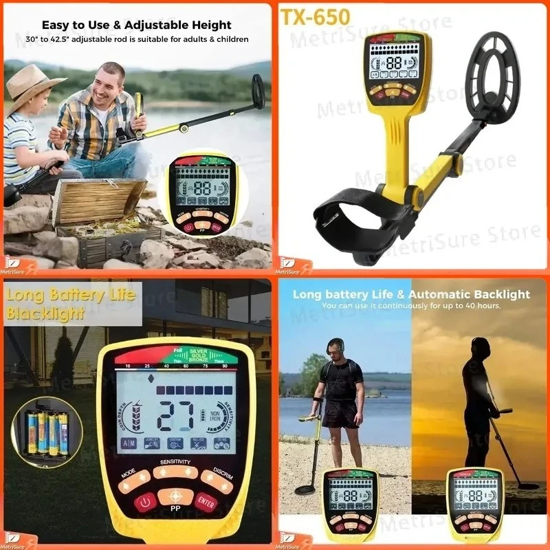 2026 Underground Metal Detector Outdoor Waterproof Deep Seeking Gold Silver Copper Archaeological Detector for Treasure