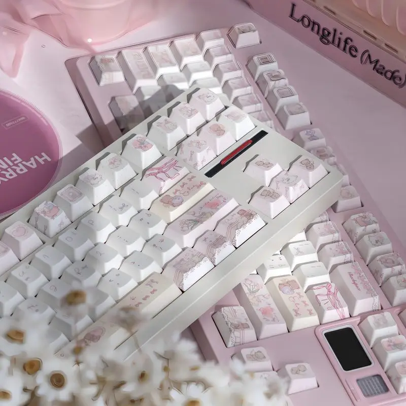 Doll Dream Keycaps Japanese Root Rootless 139 Key Cherry Soa High Pbt Material Customized Mechanical Keyboard Keycaps Gifts