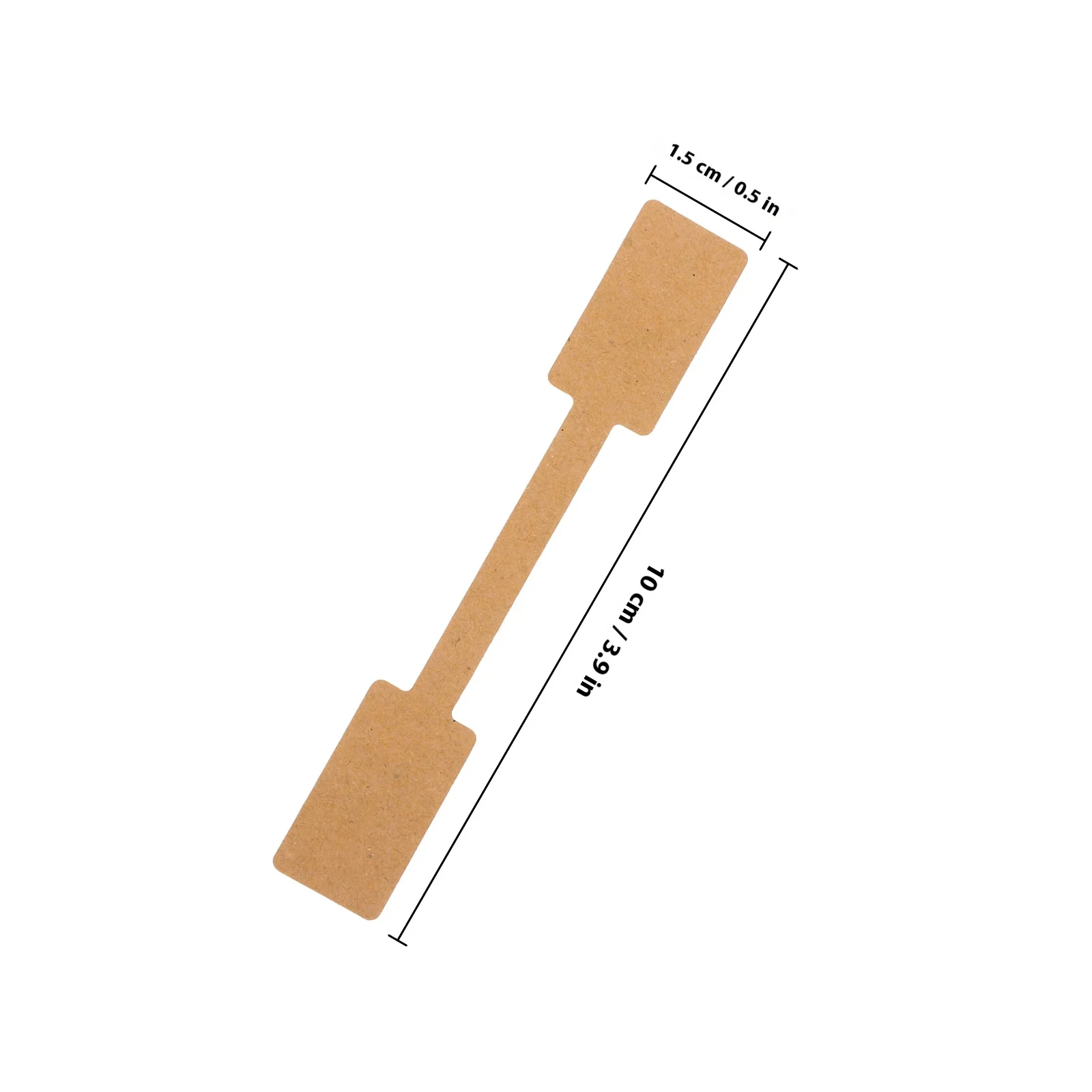 1개 블랭크 라벨 종이 10cm 정사각형 크래프트 행잉 태그 보석 가격표 스티커 가벼운 접착식 디스플레이 라벨 링