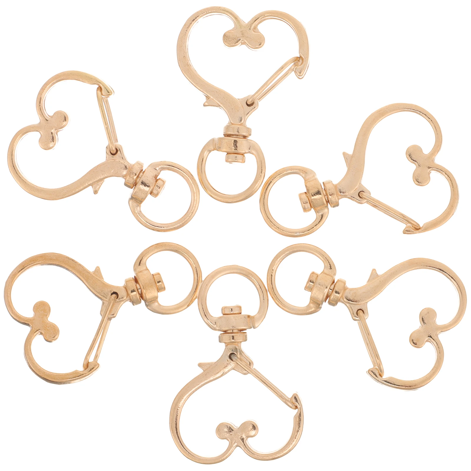

6pcs Metal Key Buckle Ring Durable Solid Buckle Rings For Bags Belts Bracelets Purse Crossbody Craft Hardware