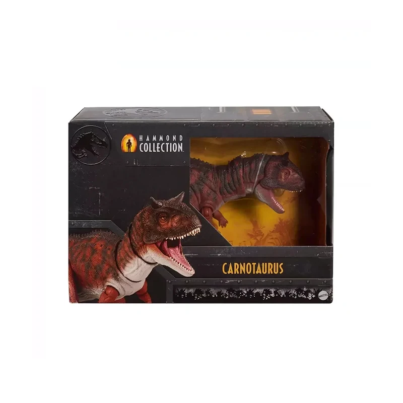 

100% оригинальные игрушки Mattel Hammond Bull Dragon для мальчиков, модель динозавров Carnotaurus, шарнирная фигурка из фильма, коллекция моделей, игрушки