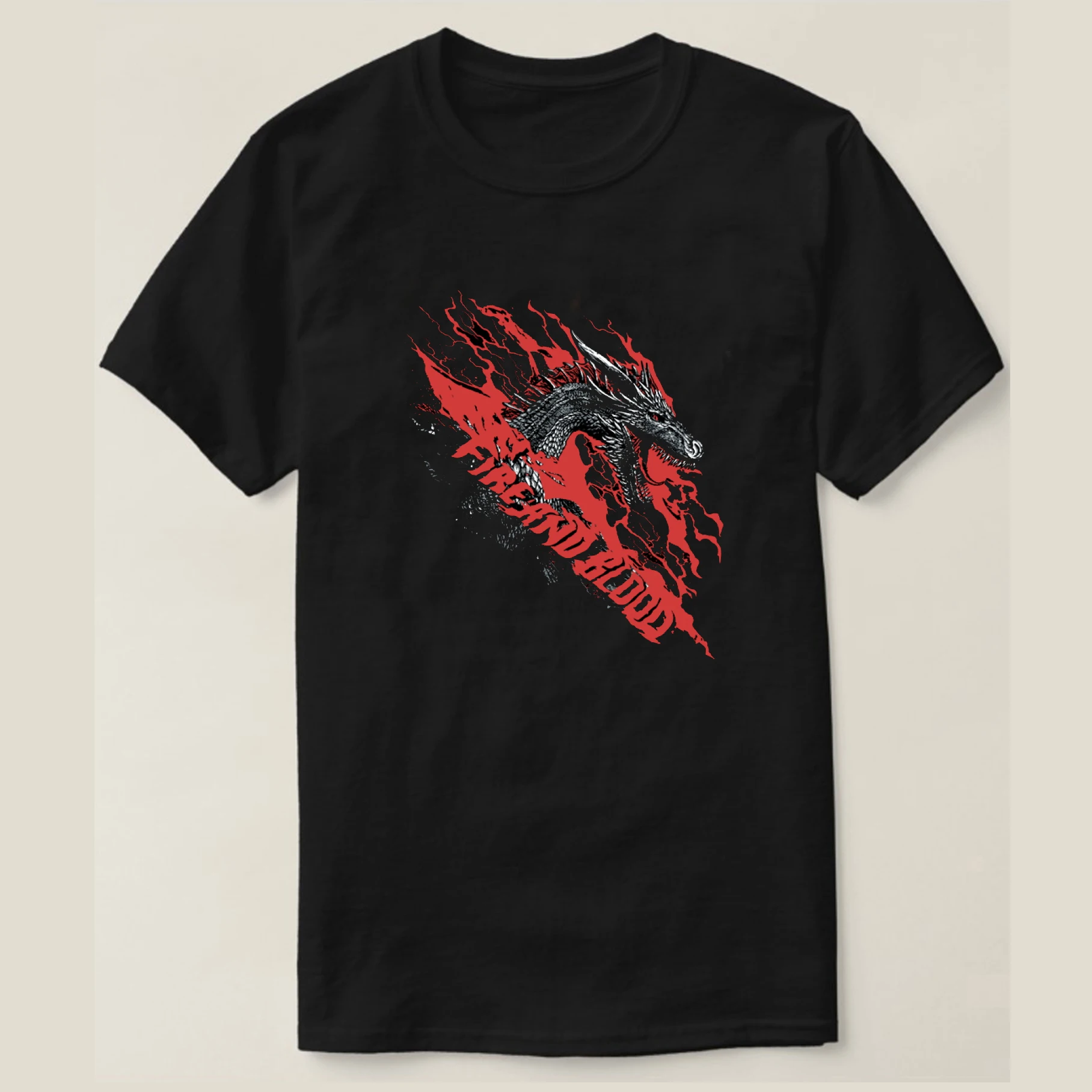 

Targaryen Dragon Fire and Blood T Shirt Summer 100% Cotton O-Neck Short Sleeve Casual Mens T-shirt Size S-3XL