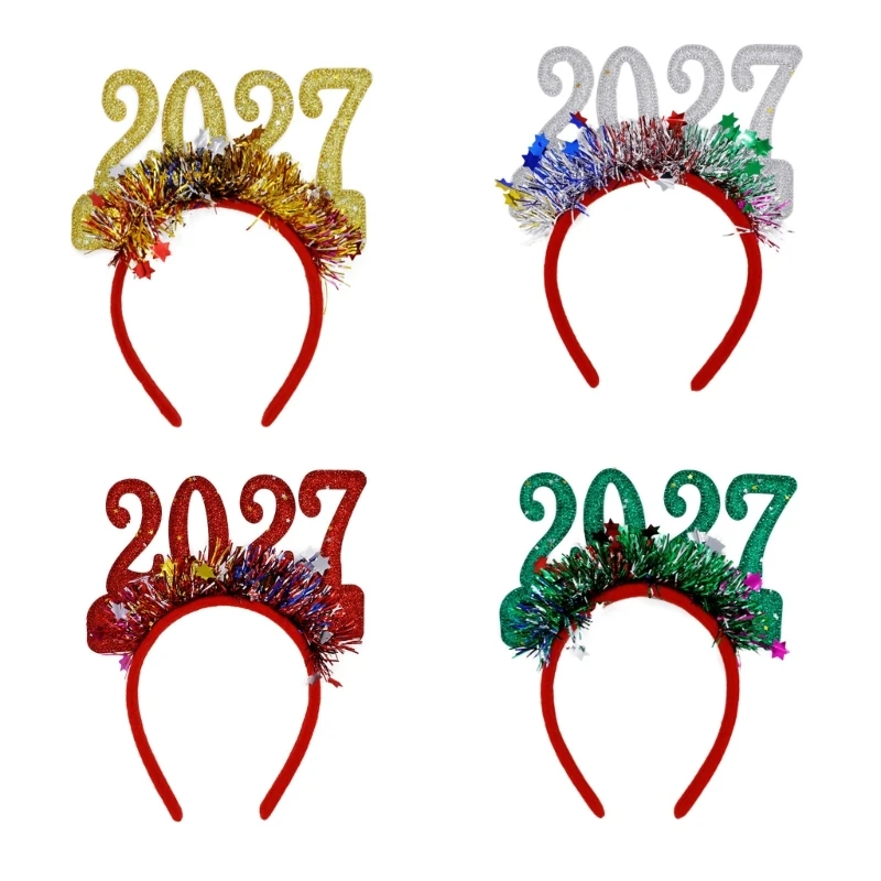 50LE 2027 Spring Festival Headdress Women Party Headpiece Celebration Headgear for Memorable Christmas Party Moments