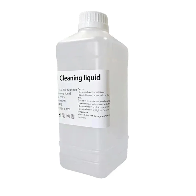 1000ML Eco-Solvent Ink Cleaning Solution For Epson/Roland/Mimaki/Mutoh DX5 DX7 TX800 XP600 5113 I3200 Printhead Cleaning Liquid