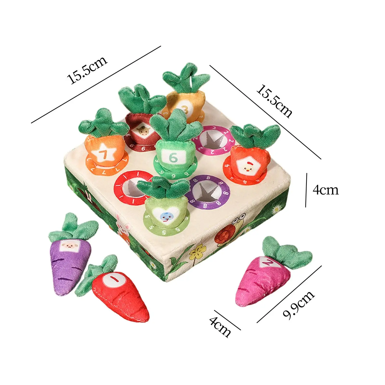 Carrot Plush Toy for Dogs Pet Interaction Plaything Vegetable Chew Toy Gift