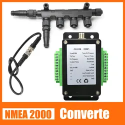 HD NMEA 2000 Converter Starter Kit Balck Up to 18 sensors Signal Connector Adapter Cables Resistance Terminating Resistor 9-32V